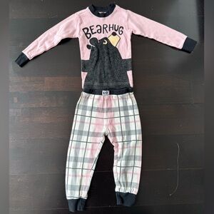 Lazy One Pink Bear Graphic  Pajama set size 2T